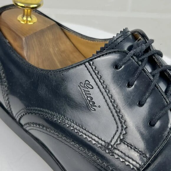 GUCCI Navy Oxford Dress Shoes – EU 41 / US 8 - Picture 2 of 10